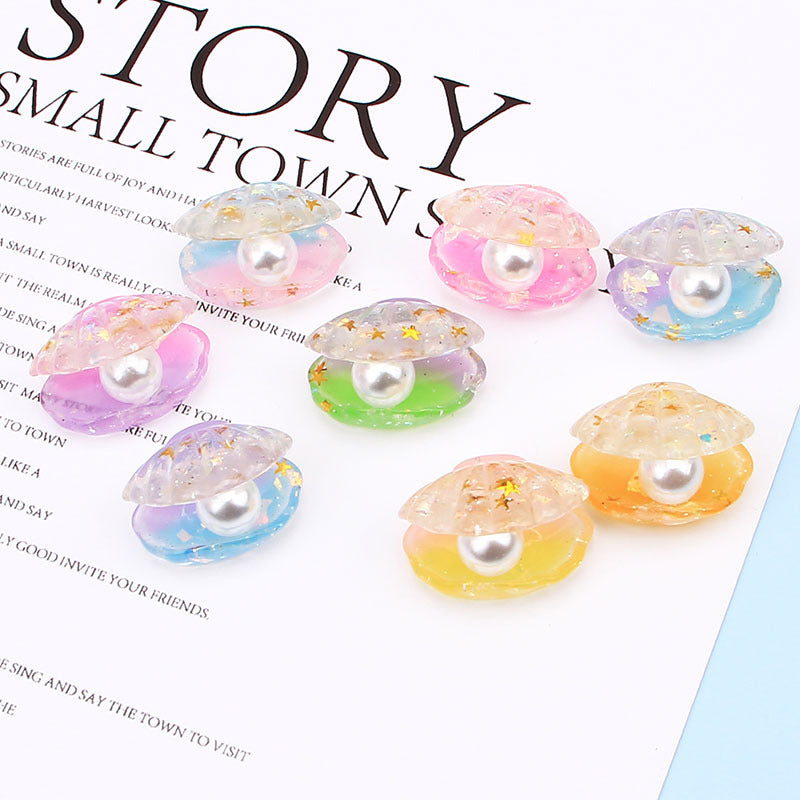 Wholesale Creative Seashells with Pearls Resin Cream Glue Phone Case